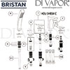Bristan Hourglass 5 Hole Bath Shower Mixer Spares